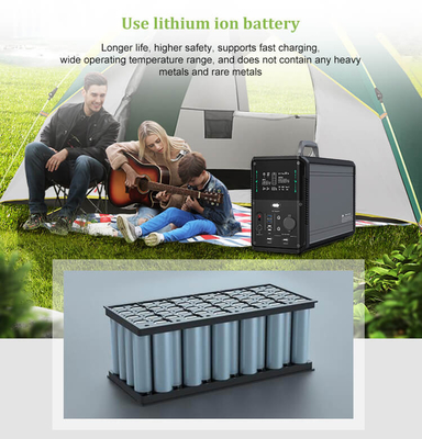 Lifepo4 γεννήτρια 1500W σταθμών ηλιακής ενέργειας μπαταριών λίθιου για τη στρατοπέδευση υπαίθρια