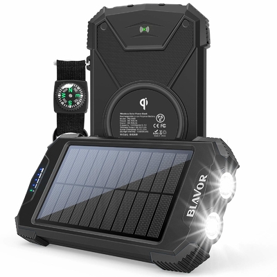 Ασύρματη 10000mAh φορητή τράπεζα ηλιακής ενέργειας φορτιστών Qi για το τηλέφωνο και το lap-top