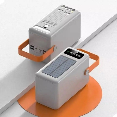 30000mAh 100000mAh 120000Mah ηλιακή τράπεζα ηλιακής ενέργειας καλωδίων φορτιστών αποσπάσιμη με το κορδόνι