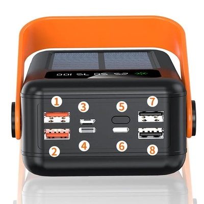 30000mAh 100000mAh 120000Mah ηλιακή τράπεζα ηλιακής ενέργειας καλωδίων φορτιστών αποσπάσιμη με το κορδόνι