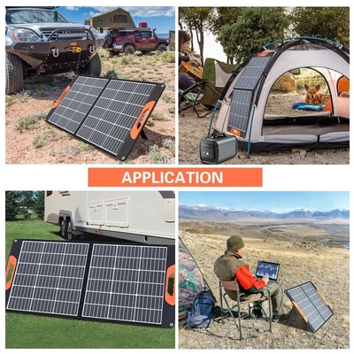 φορητά διπλώνοντας ηλιακά πλαίσια 200W 60W 100W 150W για την υπαίθρια στρατοπέδευση