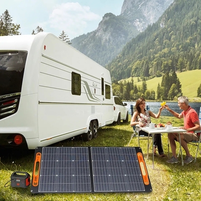 φορητά διπλώνοντας ηλιακά πλαίσια 200W 60W 100W 150W για την υπαίθρια στρατοπέδευση