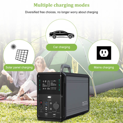 κινητή υπαίθρια ηλιακή γεννήτρια 1500w 1380Wh για που στρατοπεδεύει κατ' οίκον τον ανεφοδιασμό ενέργειας εκτάκτου ανάγκης