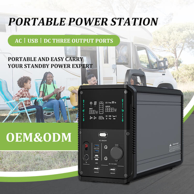 κινητή υπαίθρια ηλιακή γεννήτρια 1500w 1380Wh για που στρατοπεδεύει κατ' οίκον τον ανεφοδιασμό ενέργειας εκτάκτου ανάγκης