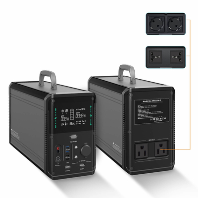 Lifepo4 γεννήτρια 1500W σταθμών ηλιακής ενέργειας μπαταριών λίθιου για τη στρατοπέδευση υπαίθρια