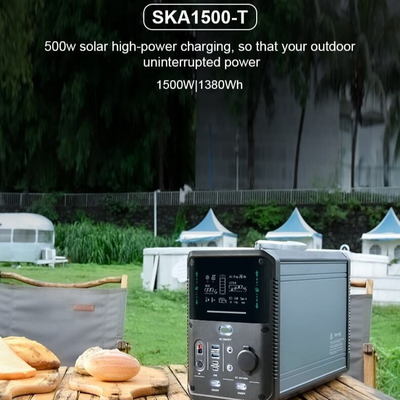 1500W επανακαταλογηστέος σταθμός παραγωγής ηλεκτρικού ρεύματος λι ιονικός για την υπαίθρια αποθήκευση έκτακτης ανάγκης ταξιδιού